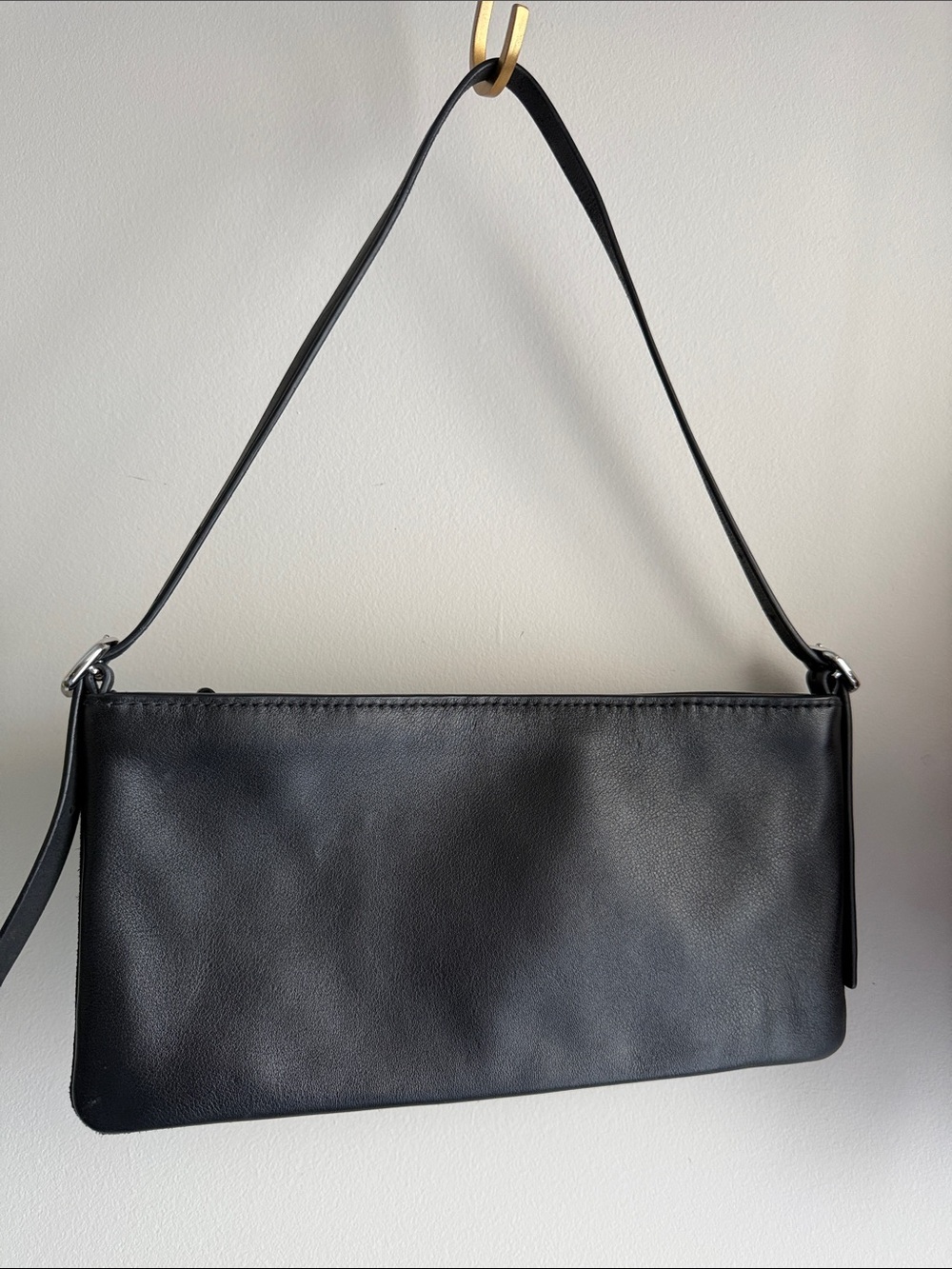 Madewell Black Crystal-Embellished Shoulder Clutch - Picture 2 of 3